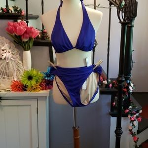 J Crew Size Med Royal Blue Bikini NWT 4TH of July